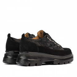 Scarpe casual donna 6043 velluto nero combinato