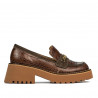Scarpe casual donna 6041 coccodrillo marrone combinato