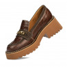 Scarpe casual donna 6041 coccodrillo marrone combinato