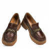 Scarpe casual donna 6041 coccodrillo marrone combinato