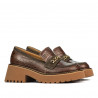 Scarpe casual donna 6041 coccodrillo marrone combinato