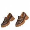 Scarpe casual donna 6041 coccodrillo marrone combinato