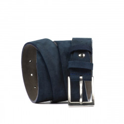 Cintura uomo 05b blu scamosciato