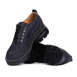 Scarpe casual donna 6043 indaco velluto combinato