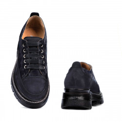 Scarpe casual donna 6043 indaco velluto combinato