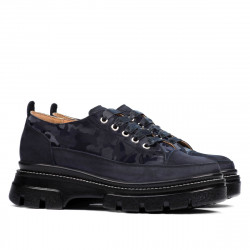 Scarpe casual donna 6043 indaco velluto combinato