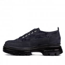 Scarpe casual donna 6043 indaco velluto combinato
