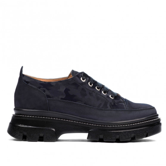 Scarpe casual donna 6043 indaco velluto combinato