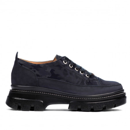 Scarpe casual donna 6043 indaco velluto combinato