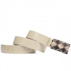 Cintura unisex 05ld vernice beige