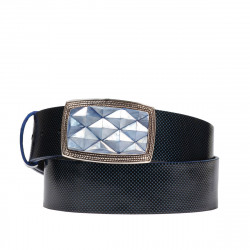Cintura unisex 07ld vernice blu