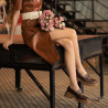 Scarpe casual donna 6041 coccodrillo marrone combinato lifestyle