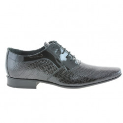Scarpe eleganti uomo 798 croco vernice nera
