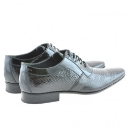 Scarpe eleganti uomo 798 croco vernice nera