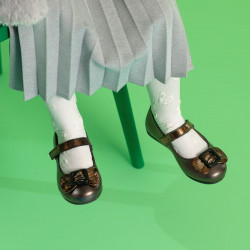 Scarpe per bambini piccoli 67c marrone perla combinato lifestyle