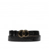Cintura donna 29m croco nero