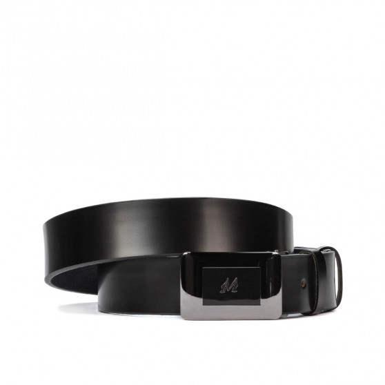 Cintura uomo 42b nero lucido