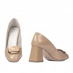 Scarpe eleganti donna 1291 vernice beige