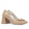 Scarpe eleganti donna 1291 vernice beige