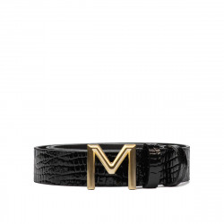 Cintura donna 13m croco nero lucido