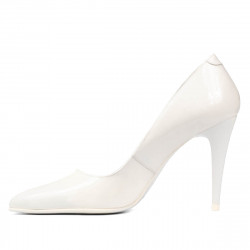 Scarpe eleganti donna 1246 vernice bianca