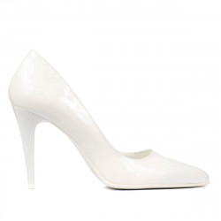 Scarpe eleganti donna 1246 vernice bianca