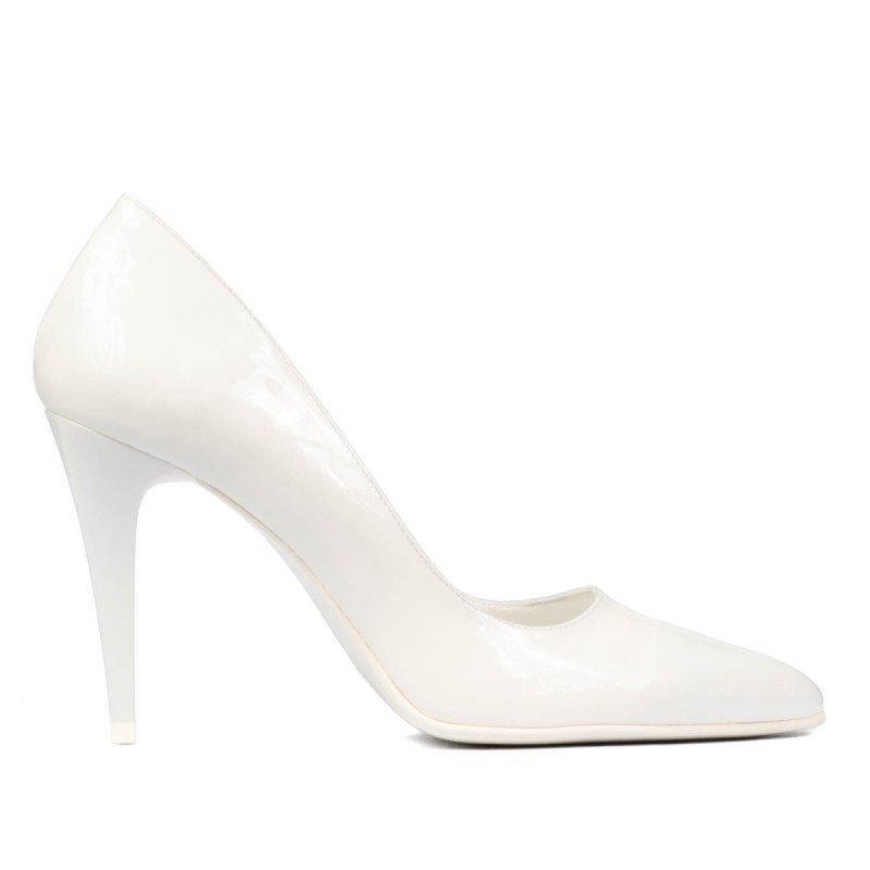 Scarpe eleganti donna 1246 vernice bianca