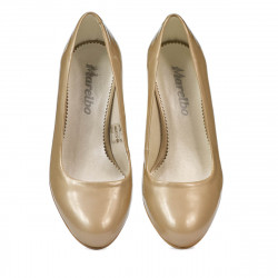 Scarpe eleganti donna 1209 vernice beige02