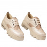 Scarpe casual donna 6047 beige combinato