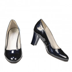 Scarpe eleganti donna 1209 vernice indaco perlato