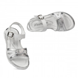 Sandali bambini piccoli 73c bianco combinato