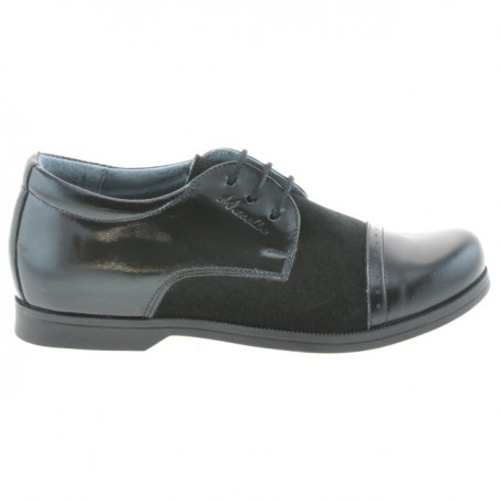 Scarpe per bambini 132 vernice nera + velluto nero