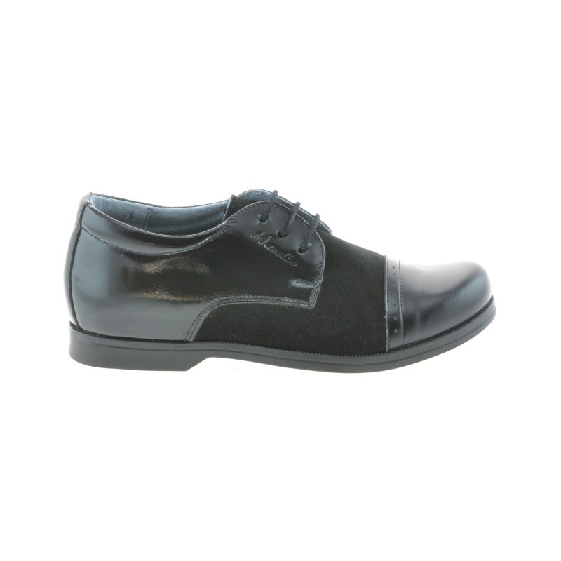 Scarpe per bambini 132 vernice nera + velluto nero