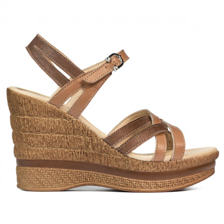 Sandali donna 5086 cammello combinato
