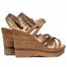 Sandali donna 5086 cammello combinato
