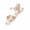 Sandali bambini 539 vernice nude combinato