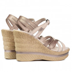 Sandali donna 5086 beige perlato combinato