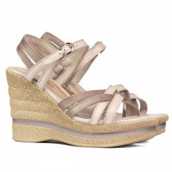 Sandali donna 5086 beige perlato combinato