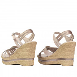 Sandali donna 5086 beige perlato combinato