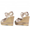 Sandali donna 5086 beige perlato combinato