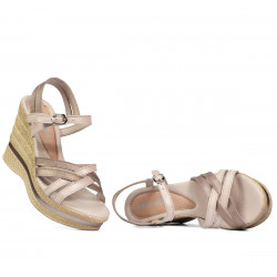 Sandali donna 5086 beige perlato combinato