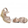 Sandali donna 5086 beige perlato combinato
