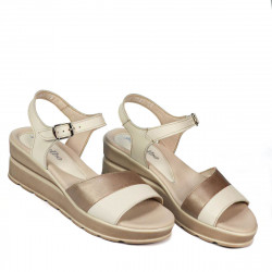 Sandali donna 5087 beige combinato