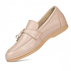Mocassini donna 6054 cipria madreperlato