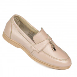 Mocassini donna 6054 cipria madreperlato
