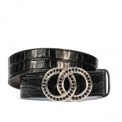 Cintura donna 10ld croco nero