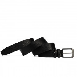 Cintura uomo 15b nero pressato