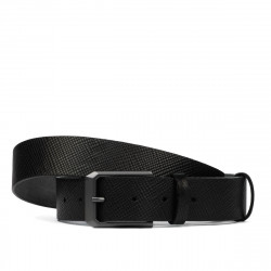 Cintura uomo 15b nero pressato