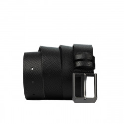 Cintura uomo 15b nero pressato