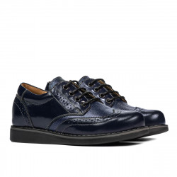 Scarpe bambini 154 vernice indaco combinato